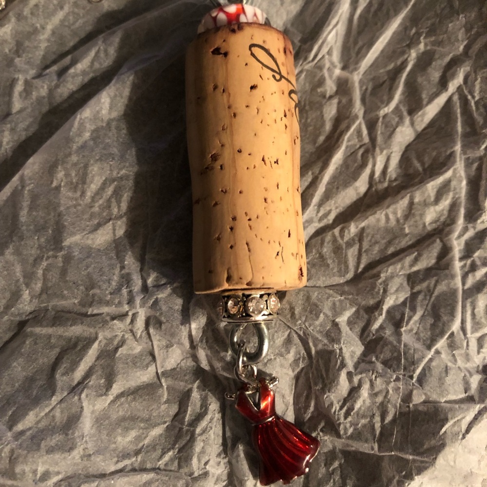 Fun Cork Dress Charm Necklace